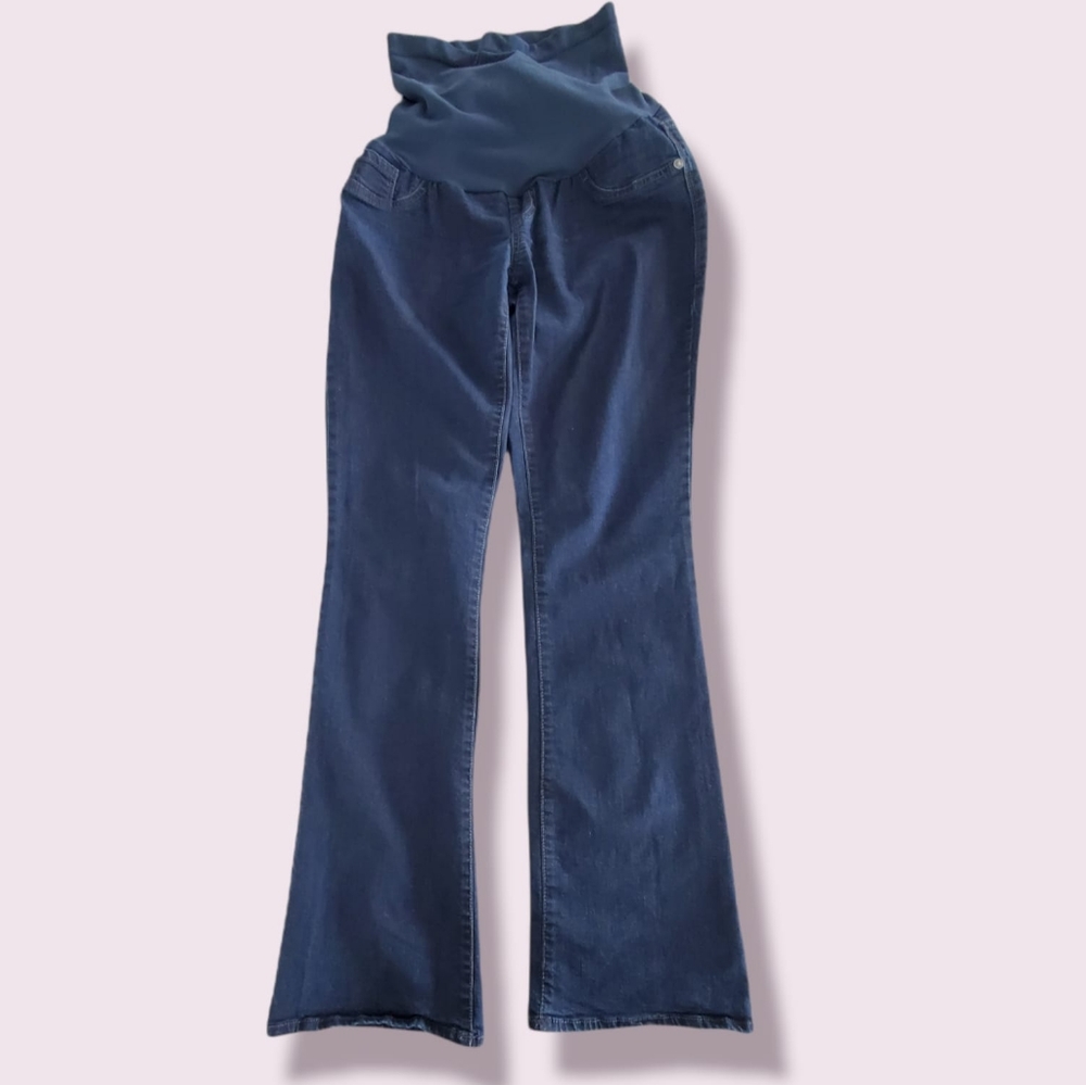 Indigo blue maternity dark blue jeans boot sz S